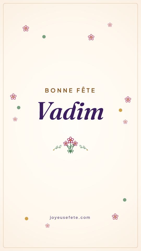 Image « Bonne fête Vadim » au format story