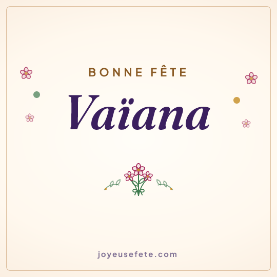Image carrée « Bonne fête Vaïana » pour WhatsApp