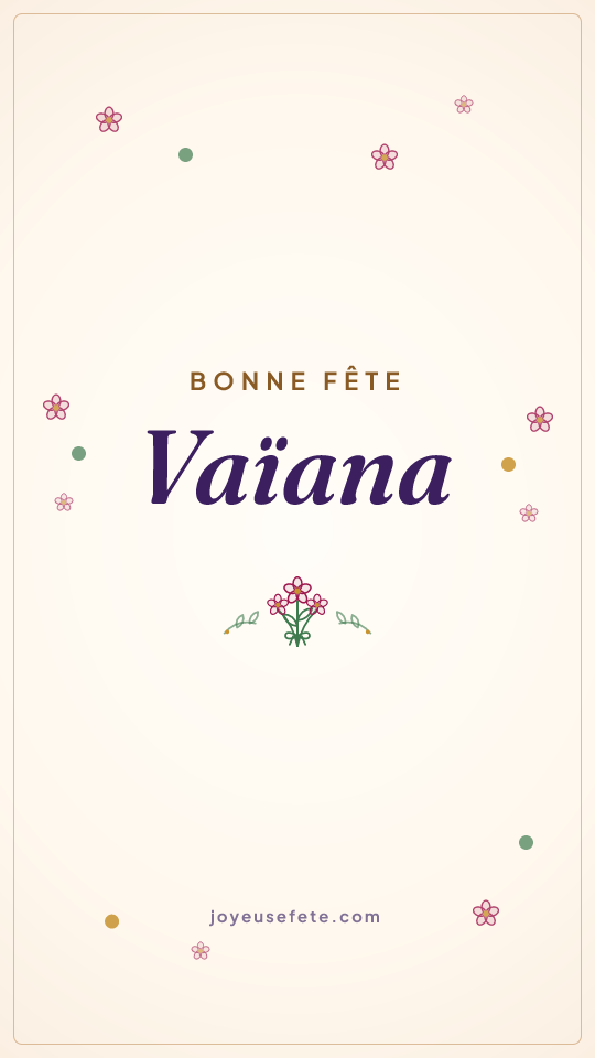 Image « Bonne fête Vaïana » au format story