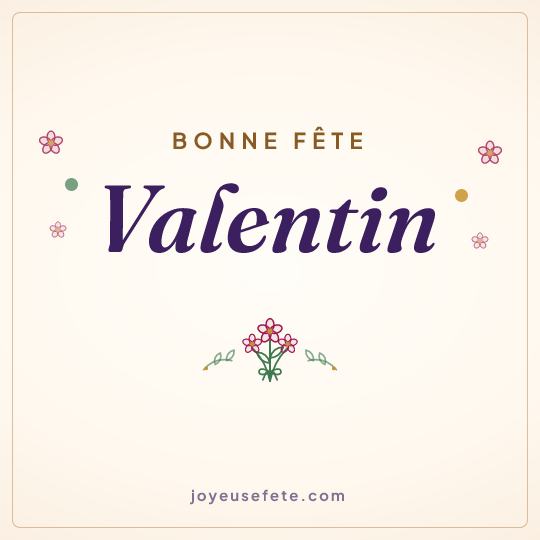 Image carrée « Bonne fête Valentin » pour WhatsApp