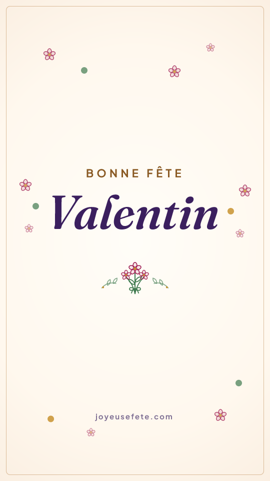 Image « Bonne fête Valentin » au format story