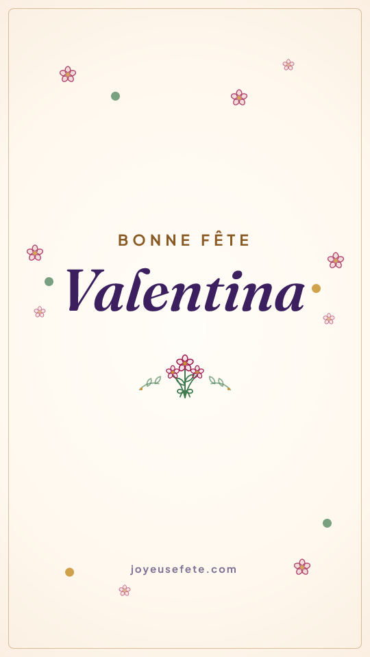 Image « Bonne fête Valentina » au format story