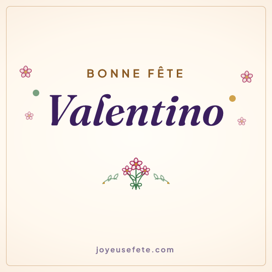 Image carrée « Bonne fête Valentino » pour WhatsApp