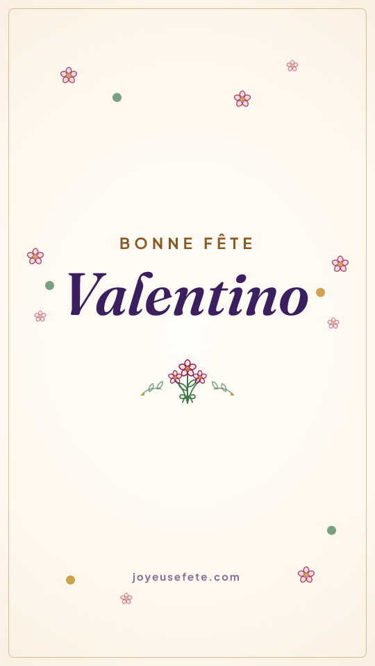 Image « Bonne fête Valentino » au format story