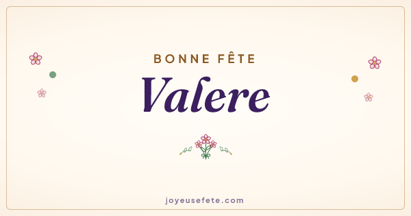 Image « Bonne fête Valere » au format large