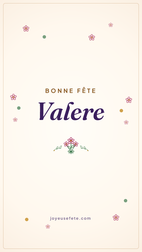 Image « Bonne fête Valere » au format story