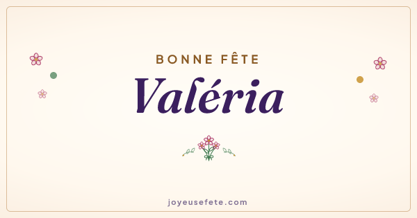 Image « Bonne fête Valéria » au format large