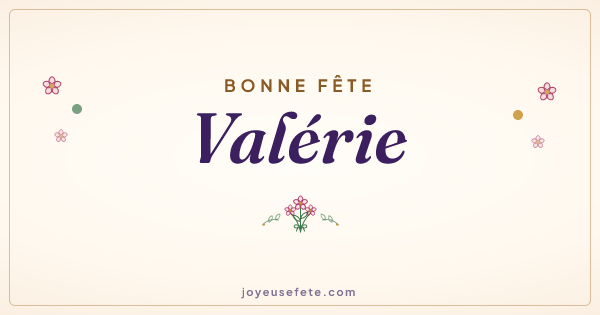 Image « Bonne fête Valérie » au format large