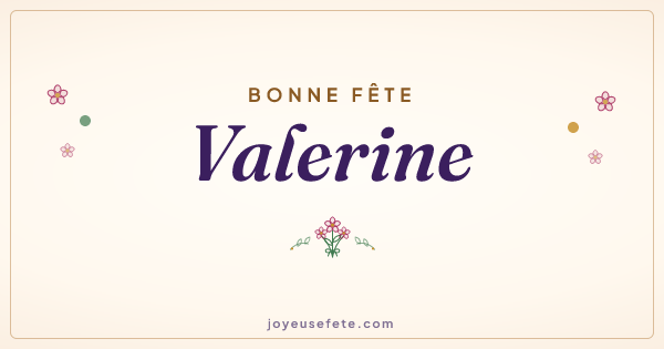 Image « Bonne fête Valerine » au format large