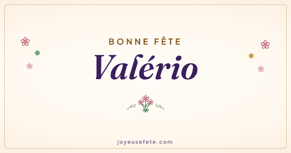 Image « Bonne fête Valério » au format large