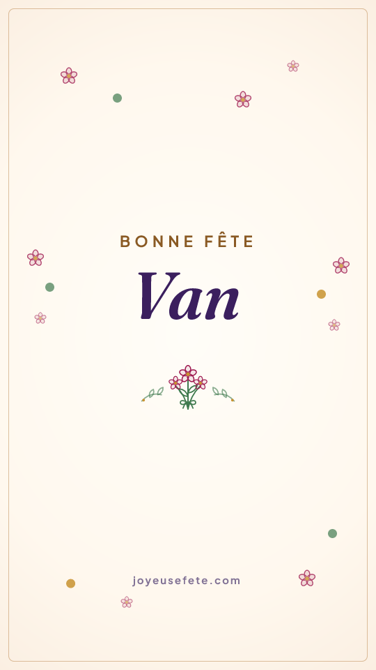 Image « Bonne fête Van » au format story