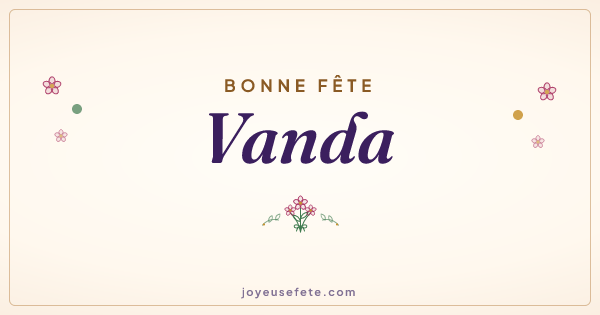 Image « Bonne fête Vanda » au format large