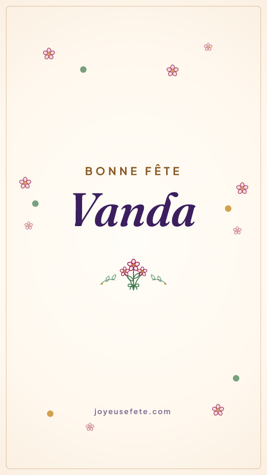 Image « Bonne fête Vanda » au format story