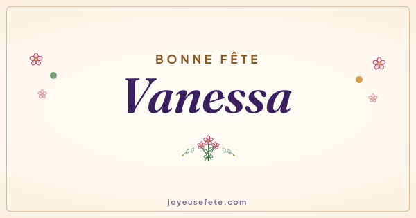 Image « Bonne fête Vanessa » au format large
