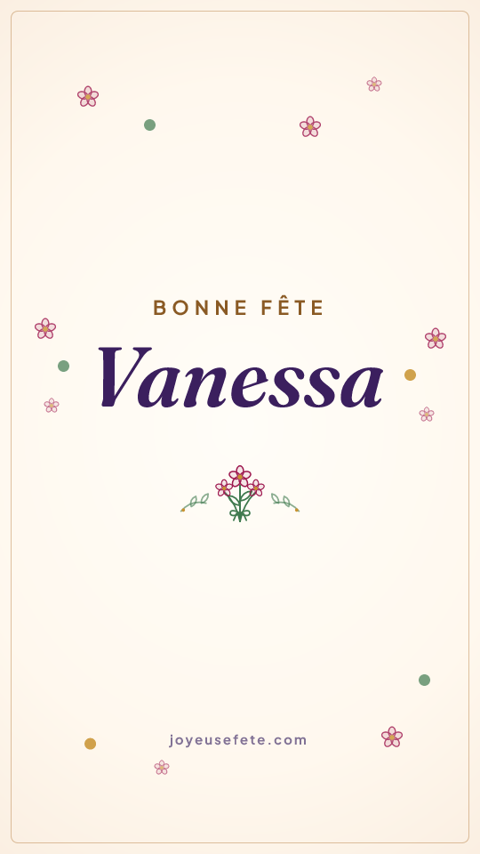 Image « Bonne fête Vanessa » au format story