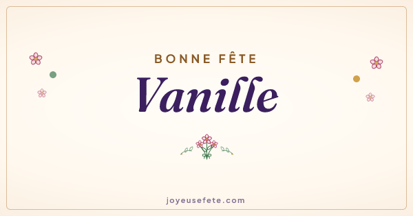 Image « Bonne fête Vanille » au format large