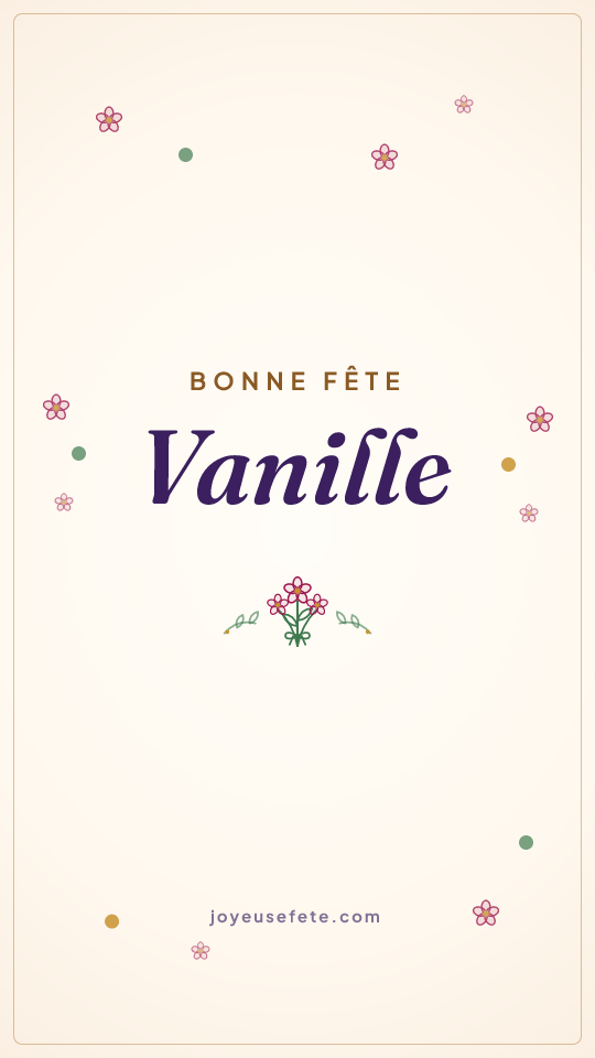 Image « Bonne fête Vanille » au format story
