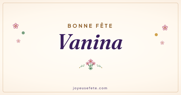 Image « Bonne fête Vanina » au format large