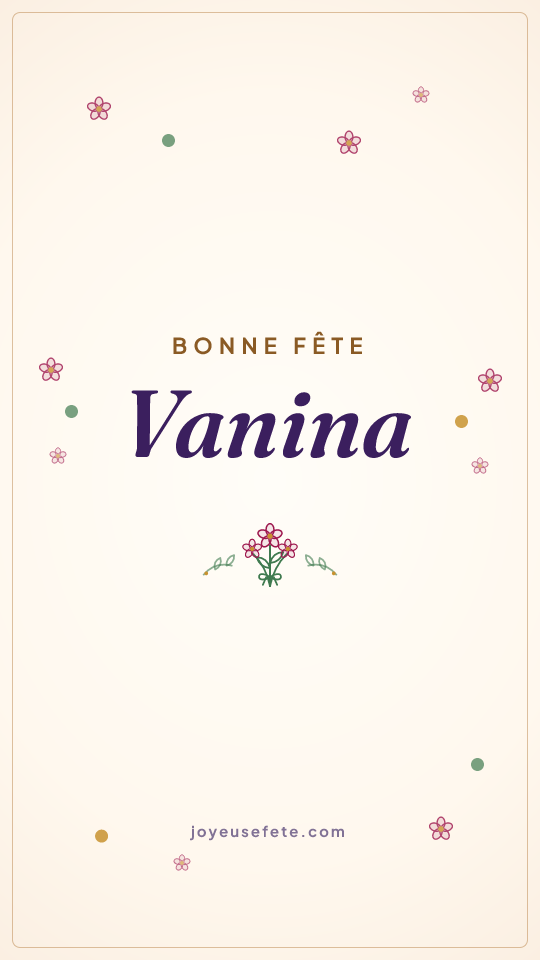 Image « Bonne fête Vanina » au format story