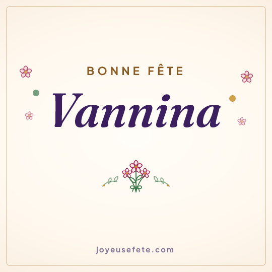 Image carrée « Bonne fête Vannina » pour WhatsApp