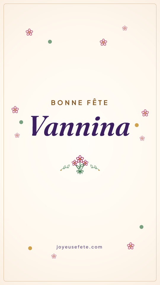 Image « Bonne fête Vannina » au format story