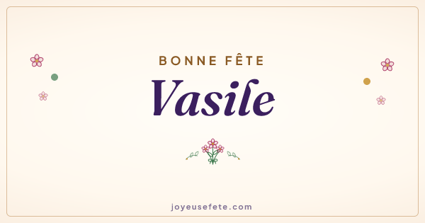 Image « Bonne fête Vasile » au format large