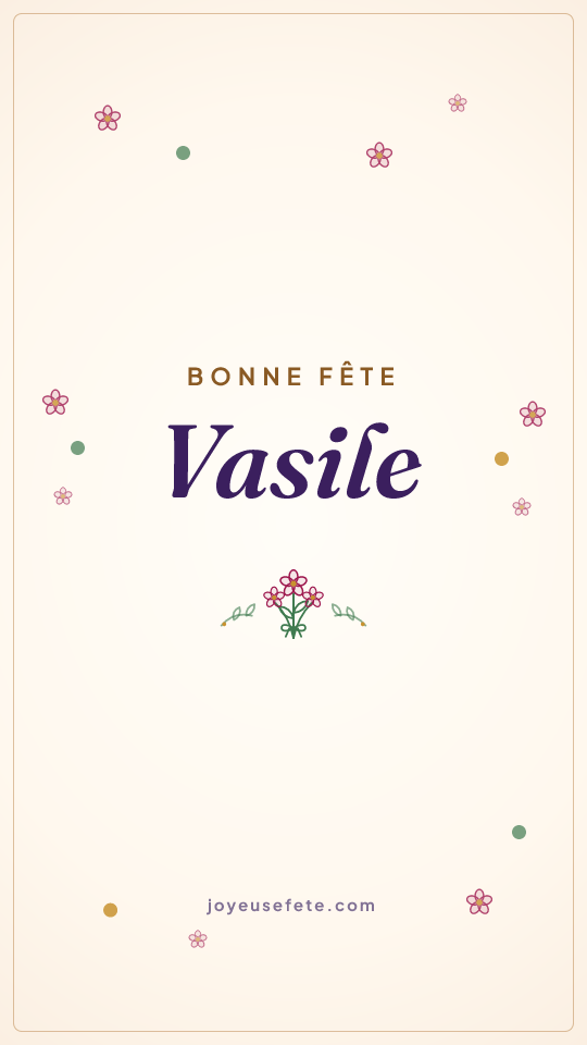 Image « Bonne fête Vasile » au format story