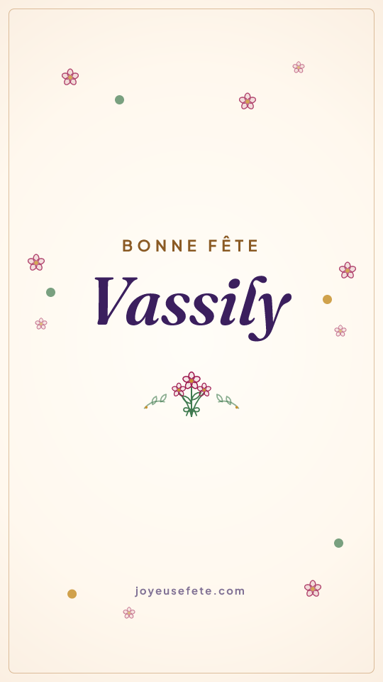 Image « Bonne fête Vassily » au format story