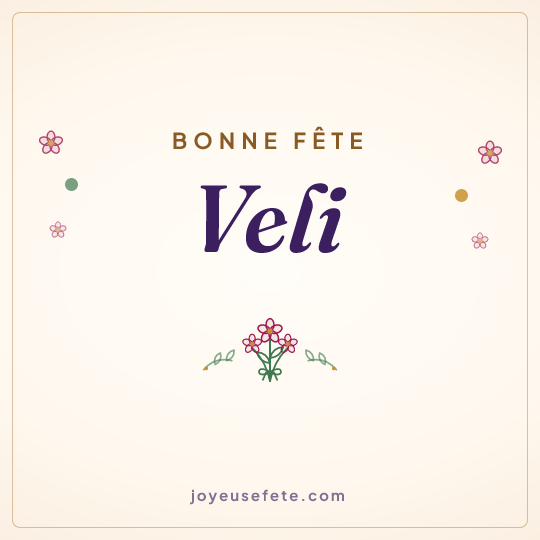 Image carrée « Bonne fête Veli » pour WhatsApp