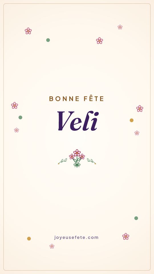 Image « Bonne fête Veli » au format story