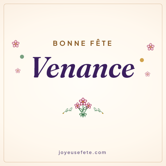 Image carrée « Bonne fête Venance » pour WhatsApp