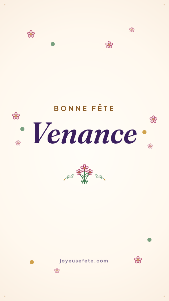 Image « Bonne fête Venance » au format story