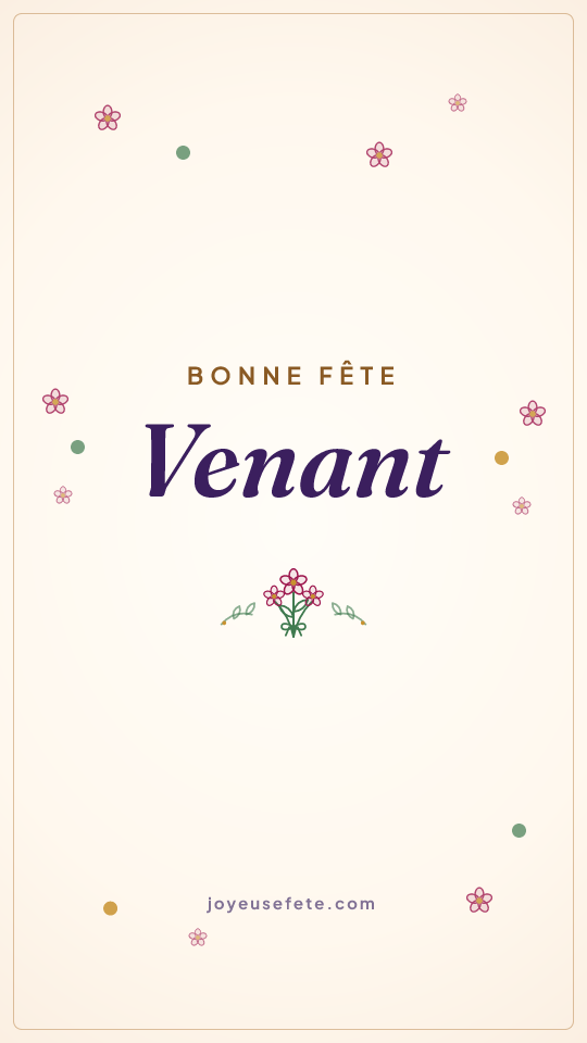 Image « Bonne fête Venant » au format story