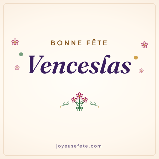 Image carrée « Bonne fête Venceslas » pour WhatsApp