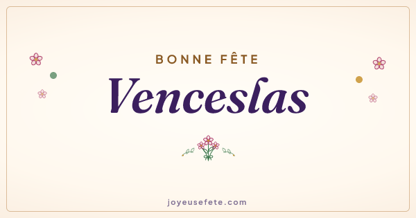 Image « Bonne fête Venceslas » au format large