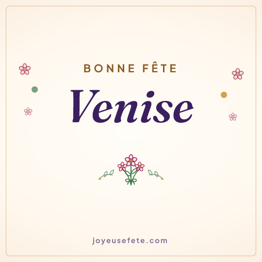 Image carrée « Bonne fête Venise » pour WhatsApp