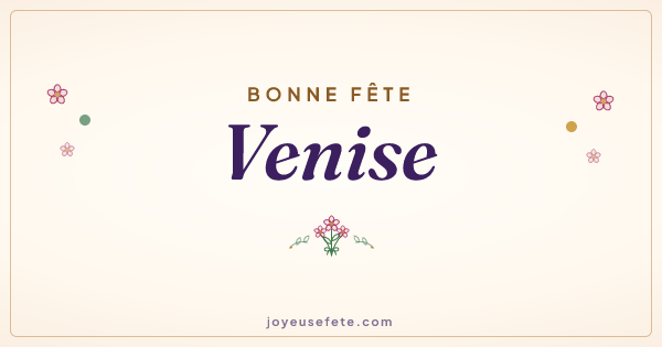 Image « Bonne fête Venise » au format large