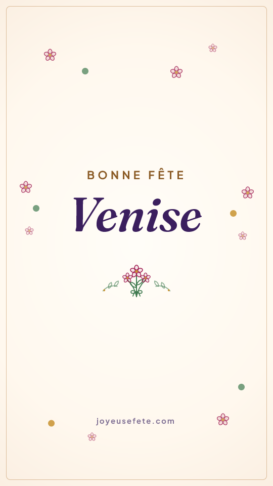Image « Bonne fête Venise » au format story