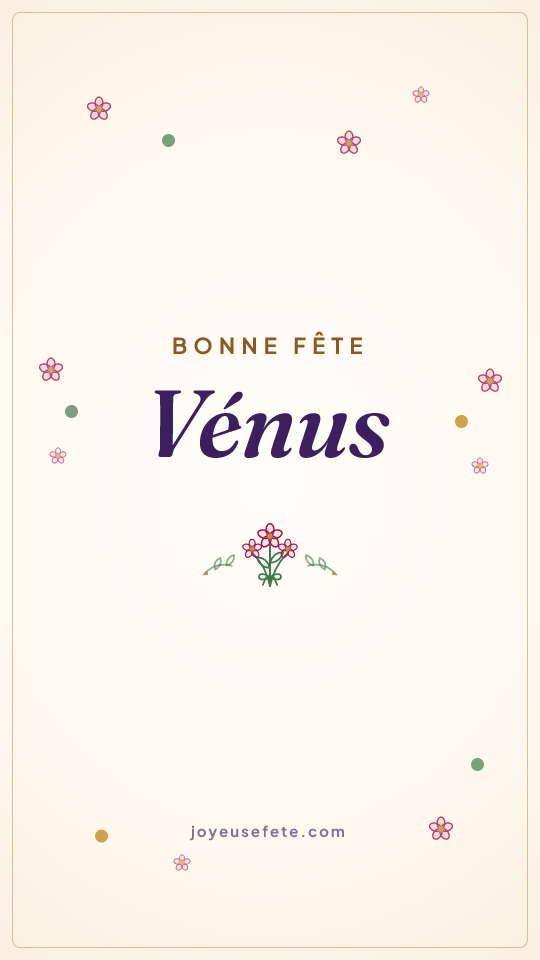 Image « Bonne fête Vénus » au format story