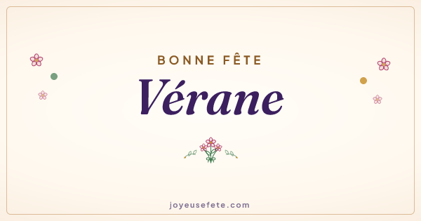 Image « Bonne fête Vérane » au format large
