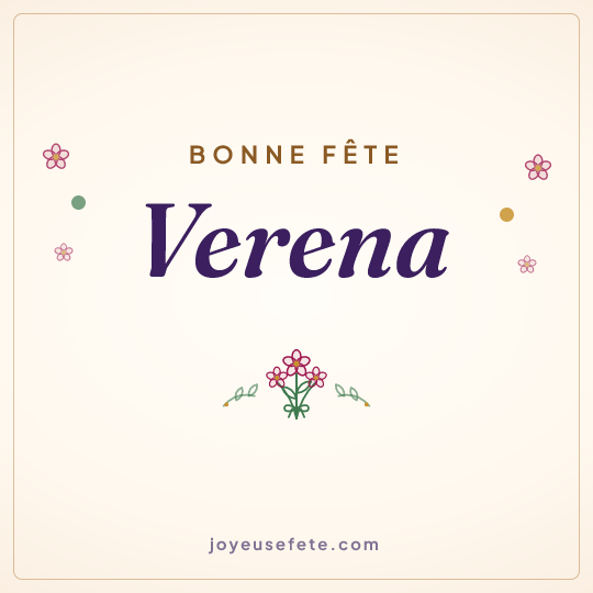Image carrée « Bonne fête Verena » pour WhatsApp