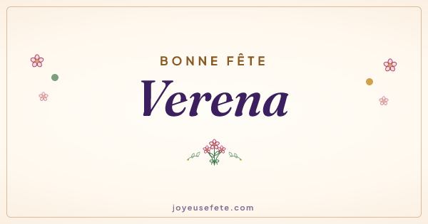 Image « Bonne fête Verena » au format large