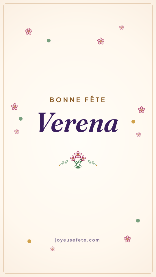 Image « Bonne fête Verena » au format story
