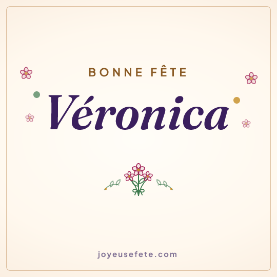 Image carrée « Bonne fête Véronica » pour WhatsApp