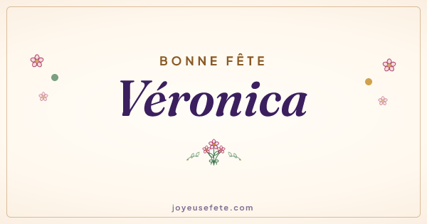 Image « Bonne fête Véronica » au format large