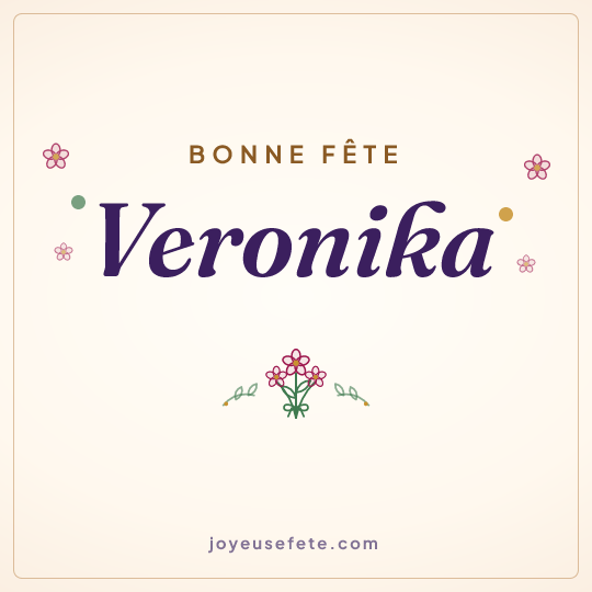 Image carrée « Bonne fête Veronika » pour WhatsApp