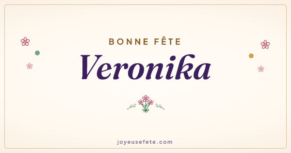 Image « Bonne fête Veronika » au format large