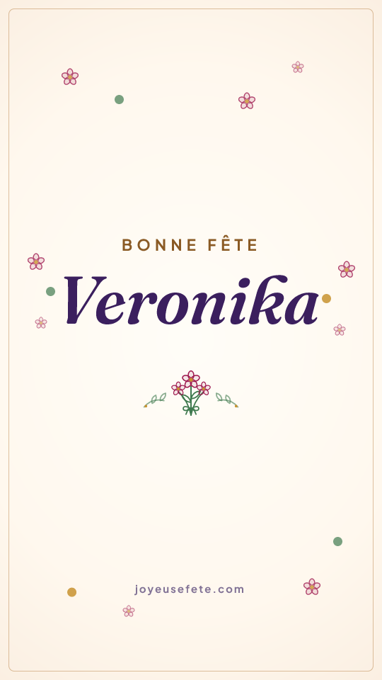 Image « Bonne fête Veronika » au format story