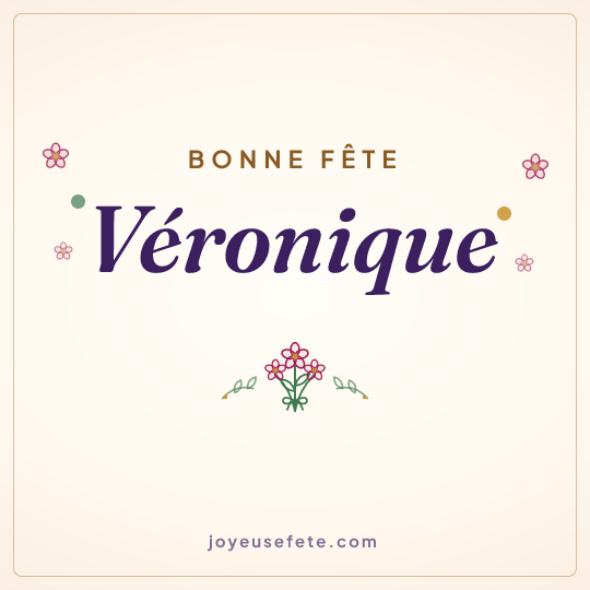 Image carrée « Bonne fête Véronique » pour WhatsApp