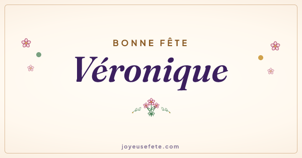 Image « Bonne fête Véronique » au format large